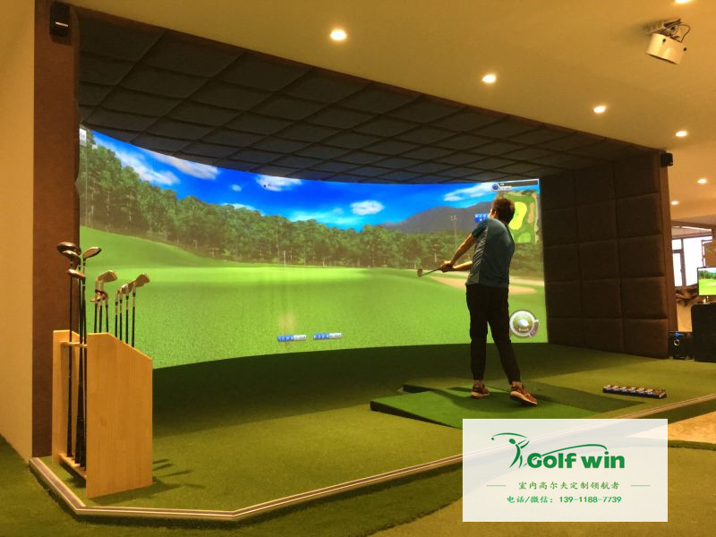 超清環屏高爾夫模擬器打球視頻 超清環屏高爾夫模擬器打球視頻